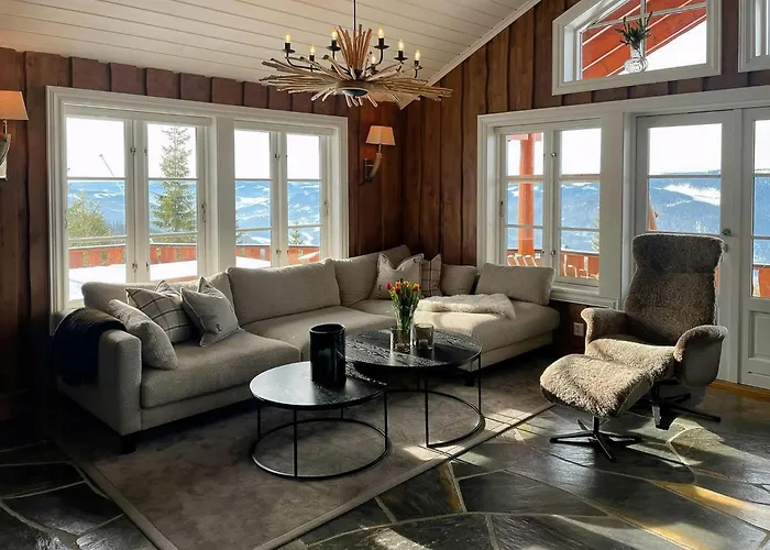 Modern With In-out In Hafjell Hébergement de vacances Øyer